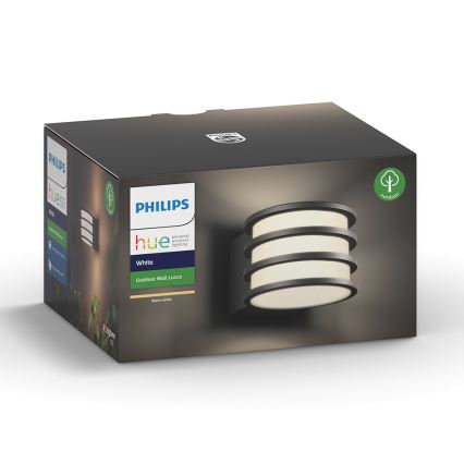 Philips - Udendørs LED væglampe Hue LUCCA 1xE27/9,5W/230V IP44