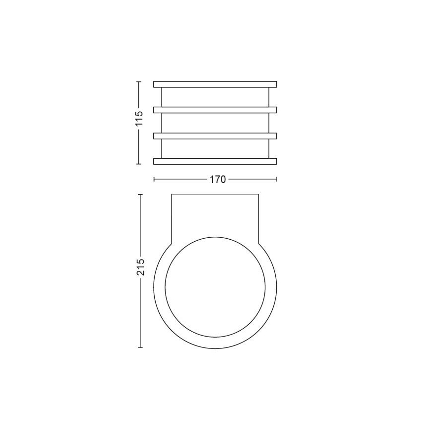 Philips - Udendørs LED væglampe Hue LUCCA 1xE27/9,5W/230V IP44