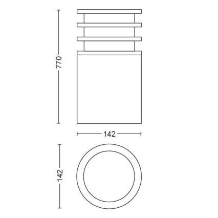 Philips - LED udendørslampe dæmpbar Hue LUCCA 1xE27/9,5W/230V IP44