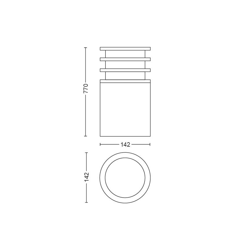 Philips - LED udendørslampe dæmpbar Hue LUCCA 1xE27/9,5W/230V IP44