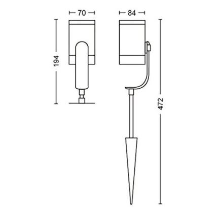 Philips - 3x LED spotlampe Hue LILY 3xLED/8W/230V IP65