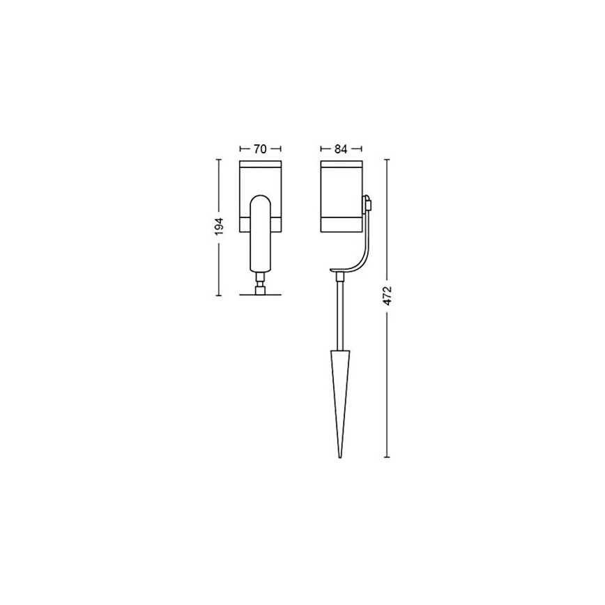 Philips - 3x LED spotlampe Hue LILY 3xLED/8W/230V IP65
