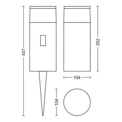 Philips - LED udendørslampe RGB-farver Hue CALLA LED-RGB/8W/230V IP65