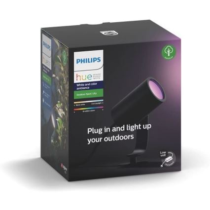 Philips – Basissæt LED udendørs spotlampe dæmpbar RGB Hue LILY LED/8W/230V IP65