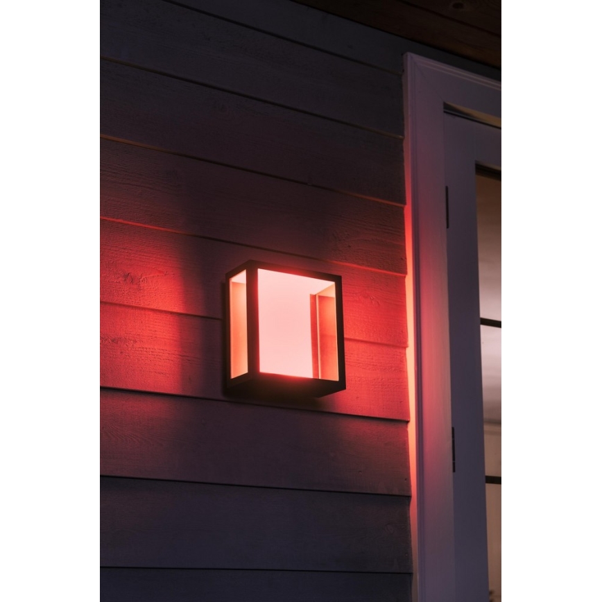 Philips - LED RGBW Dæmpbar udendørs væglampe Hue IMPRESS 2xLED/8W/230V IP44