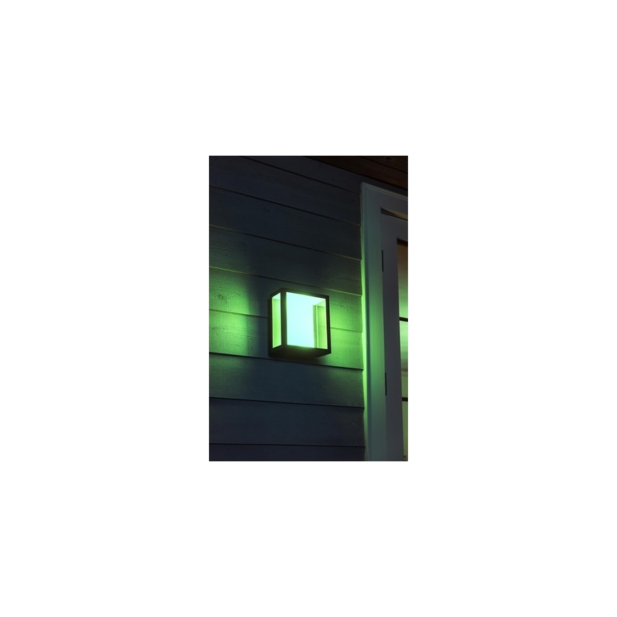 Philips - Udendørs LED væglampe m. RGBW-farver dæmpbar Hue IMPRESS 2xLED/8W/230V IP44