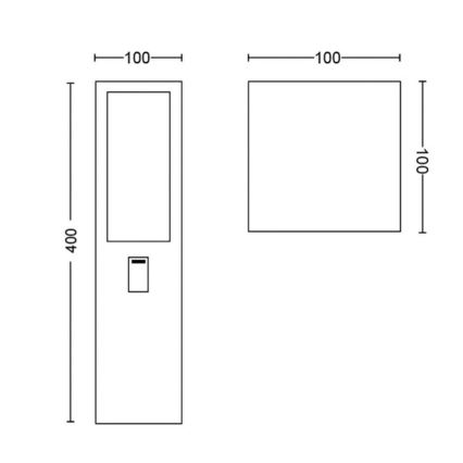 Philips - LED RGBW Dæmpbar udendørs lampe Hue IMPRESS LED/16W/230V 2000-6500K IP44