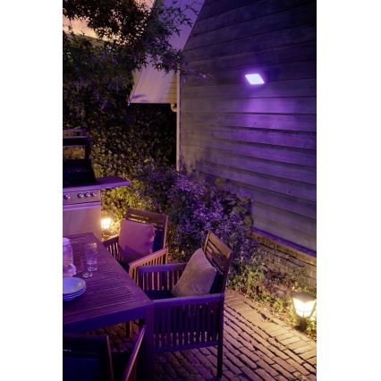 Philips - LED RGBW Dæmpbar udendørs reflektor Hue DISCOVER 2xLED/15W/230V 2000-6500K IP44