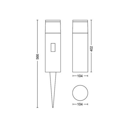 Philips - LED RGBW Dæmpbar udendørs lampe Hue CALLA LED/8W/24V IP65