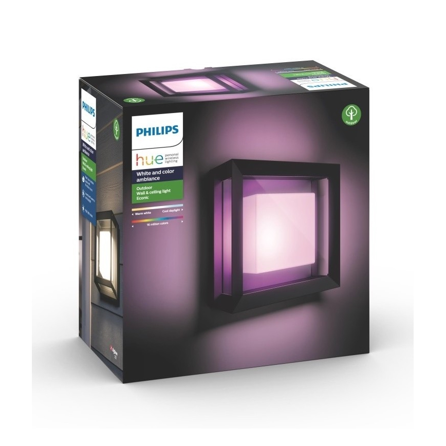 Philips - LED RGBW Udendørs væglampe dæmpbar Hue ECONIC LED/15W/230V 2000-6500K IP44