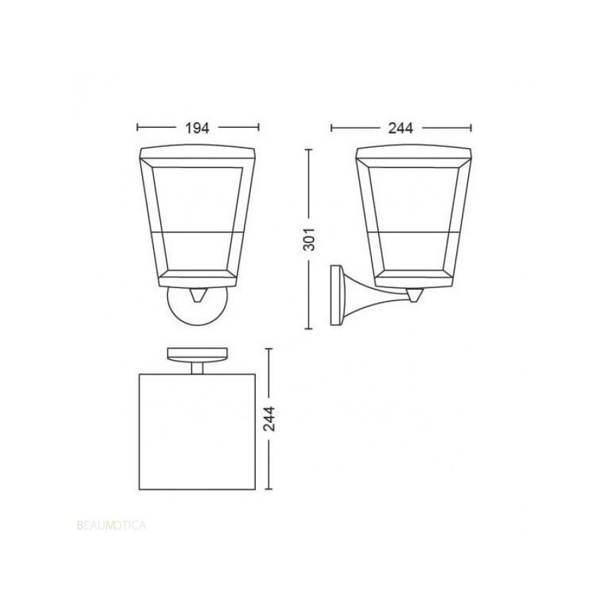 Philips - LED RGBW Udendørs væglampe dæmpbar Hue ECONIC LED/15W/230V IP44