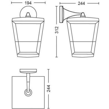 Philips - LED RGBW Udendørs væglampe dæmpbar Hue ECONIC LED/15W/230V 2000-6500K IP44