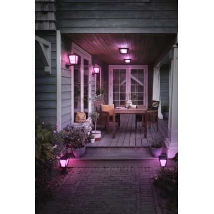 Philips - LED RGBW Udendørs væglampe dæmpbar Hue ECONIC LED/15W/230V 2000-6500K IP44