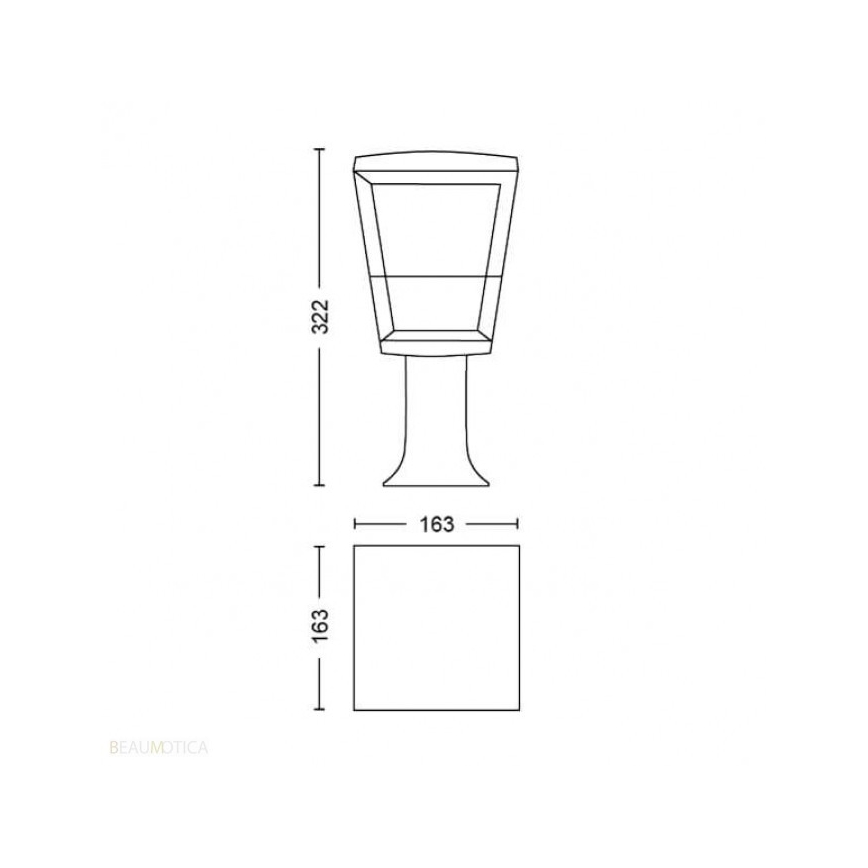 Philips - LED RGBW Dæmpbar Udendørslampe Hue ECONIC LED/15W/230V IP44