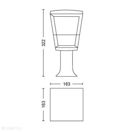 Philips - LED udendørslampe m. RGBW-farver dæmpbar Hue ECONIC LED/15W/230V IP44