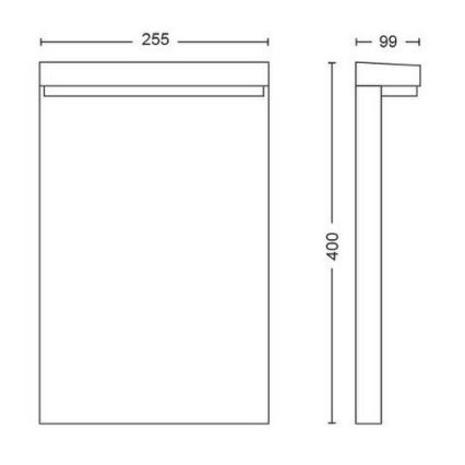 Philips - LED RGBW Dæmpbar udendørs lampe Hue NYRO LED/13,5W/230V 2000-6500K IP44