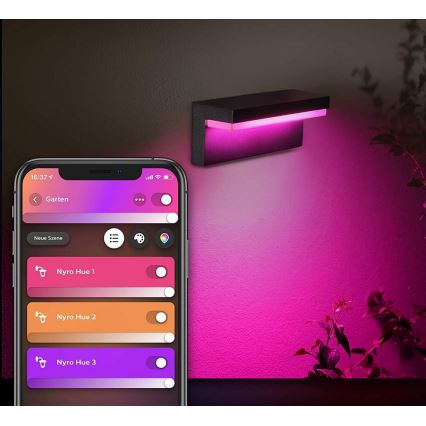 Philips - LED RGBW Udendørs væglampe dæmpbar Hue NYRO LED/13,5W/230V 2000-6500K IP44
