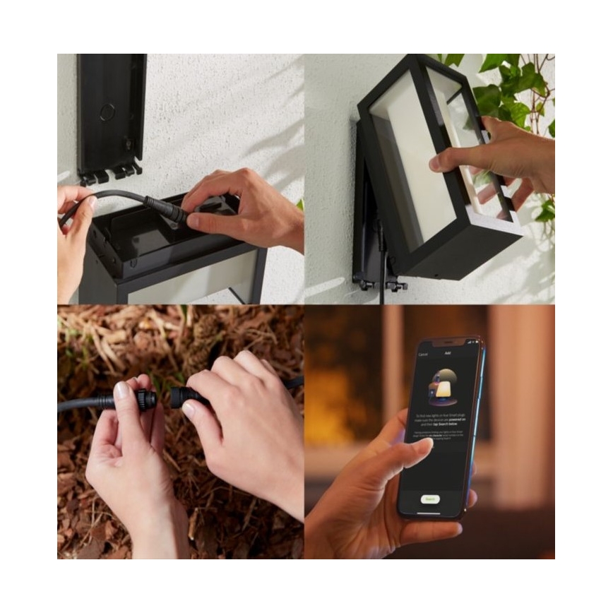 Philips - LED RGBW Dæmpbar udendørs væglampe Hue IMPRESS 2xLED/8W/24V 2000-6500K IP44