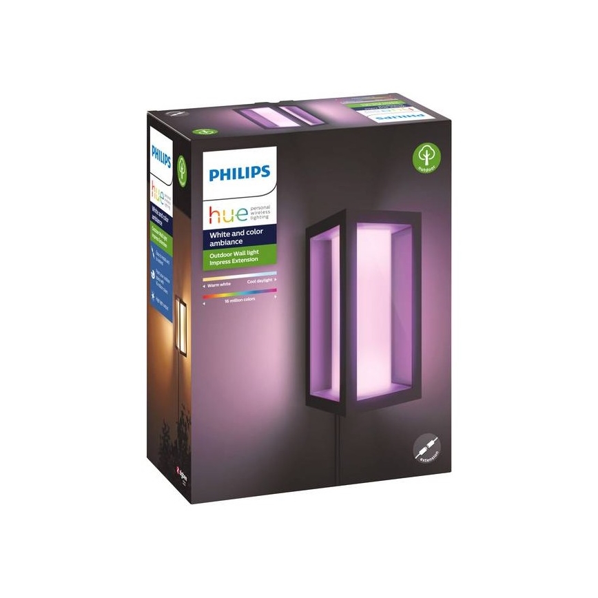 Philips - LED RGBW Udendørs væglampe dæmpbar Hue IMPRESS 2xLED/8W/24V 2000-6500K IP44