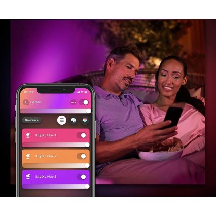 Philips - LED RGB Dæmpbar udendørslampe Hue LILY LED/15W/230V IP65