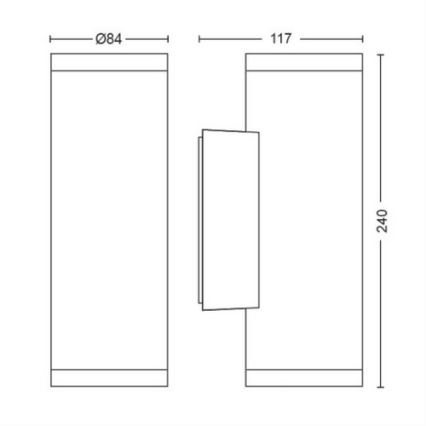 Philips - LED RGB Udendørslampe Hue APPEAR 2xLED/8W/230V IP44