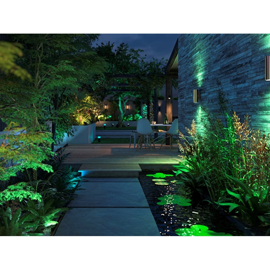 Philips - LED RGBW Udendørs væglampe dæmpbar Hue APPEAR 2xLED/8W/230V IP44