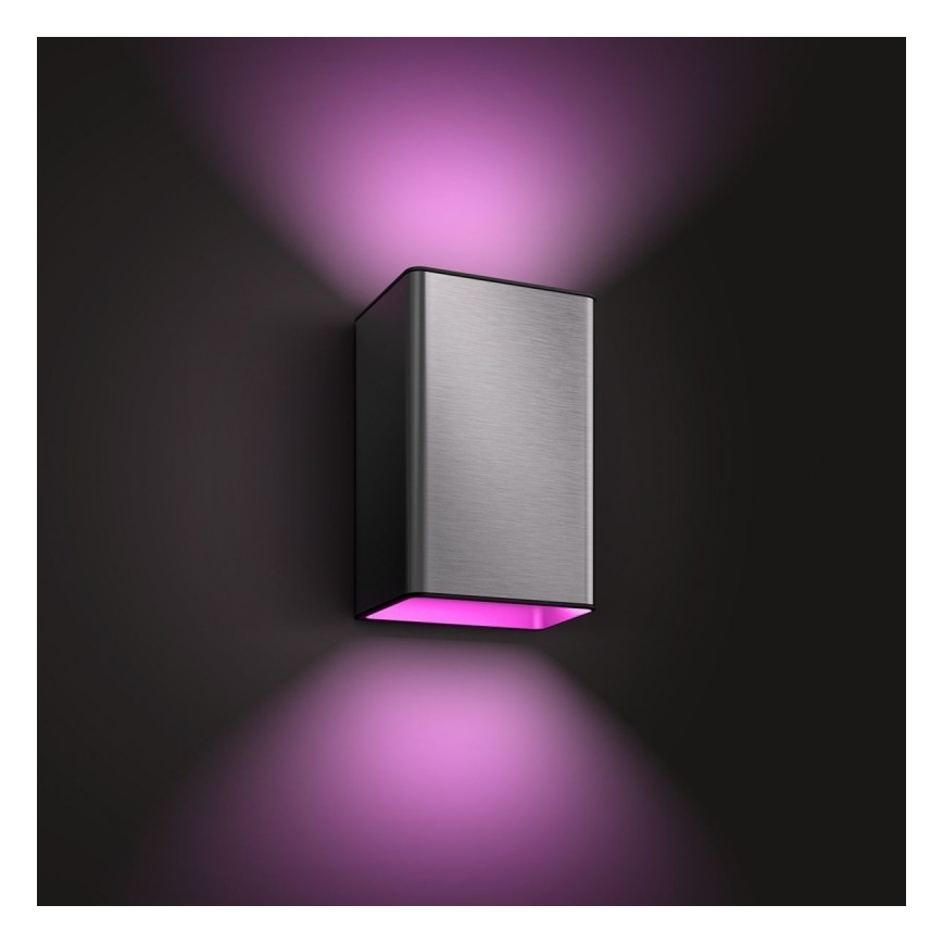 LED RGBW Udendørs væglampe dæmpbar Hue RESONATE 2xLED/8W/230V 2000-6500K IP44
