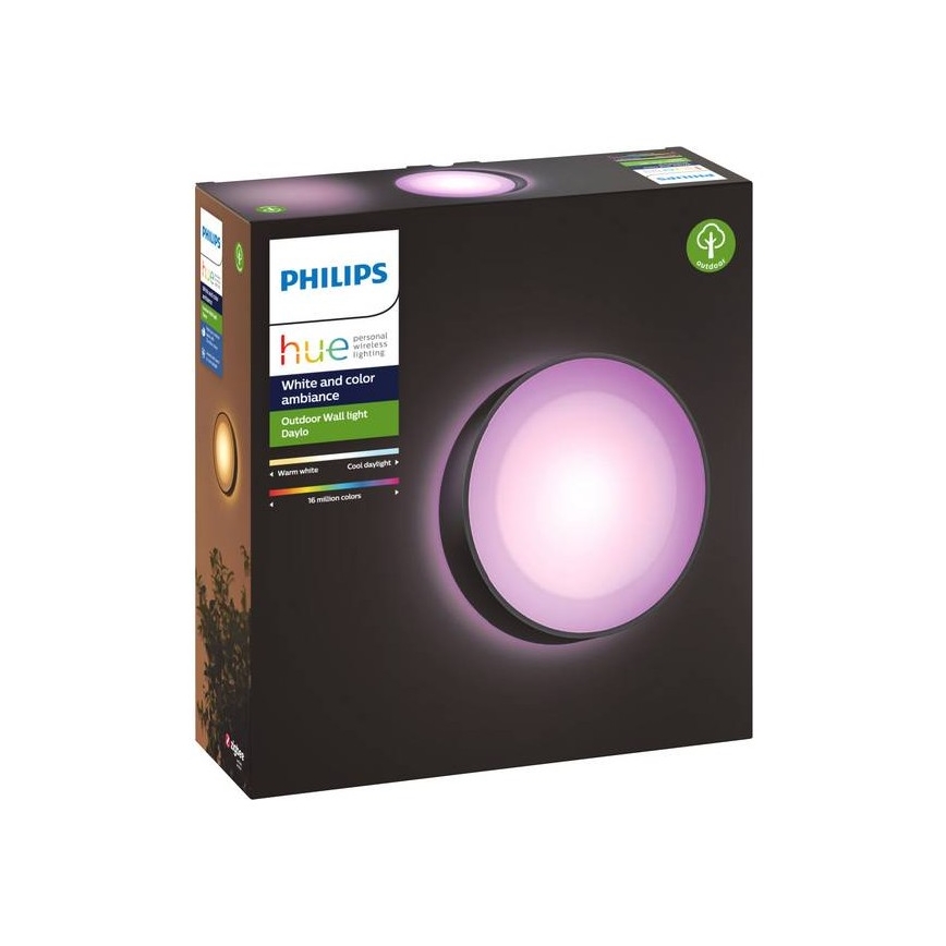 Philips - LED RGBW Udendørs væglampe dæmpbar Hue DAYLO LED/15W/230V 2000-6500K IP44