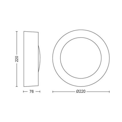 Philips - LED RGBW Udendørs væglampe dæmpbar Hue DAYLO LED/15W/230V 2000-6500K IP44