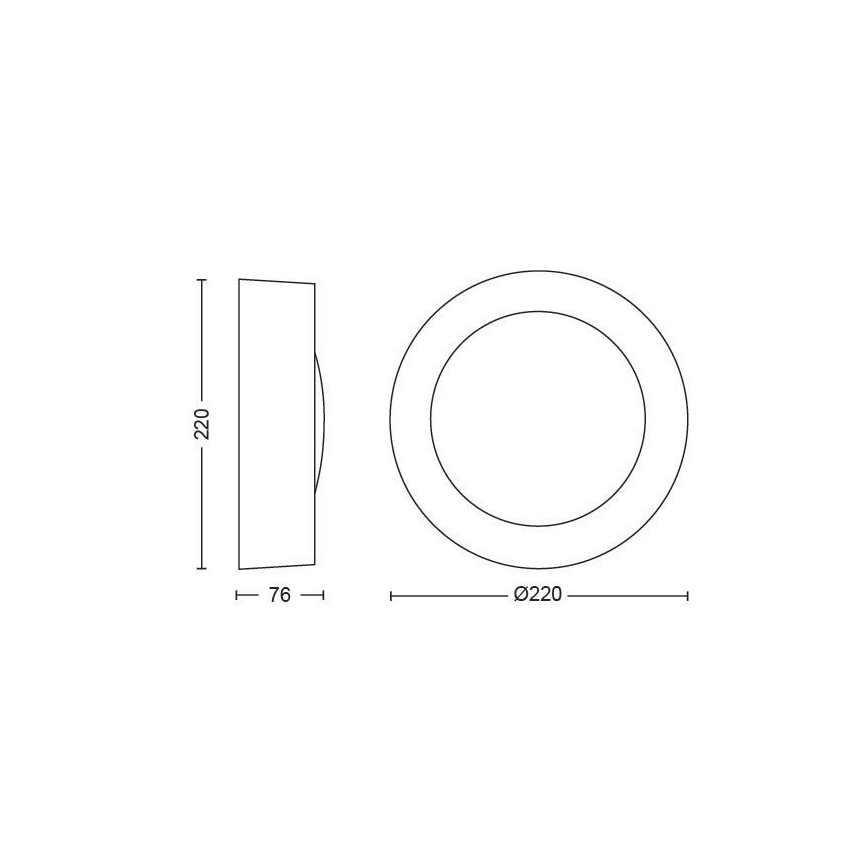 Philips - LED RGBW Udendørs væglampe dæmpbar Hue DAYLO LED/15W/230V 2000-6500K IP44