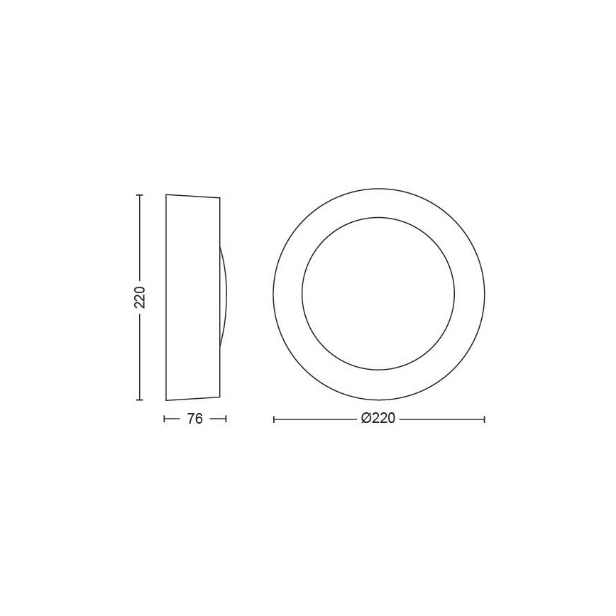 LED RGBW Udendørs væglampe dæmpbar Hue DAYLO LED/15W/230V 2000-6500K IP44