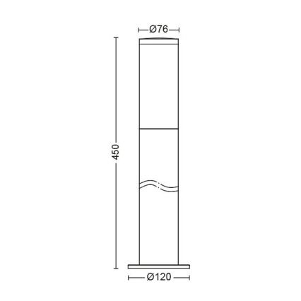 Philips - Udendørslampe 1xE27/20W/230V IP44 45 cm