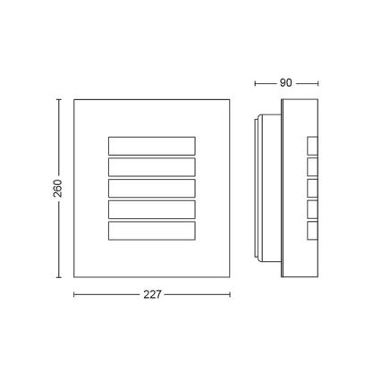 Philips - Udendørs væglampe 1xE27/60W/230V IP44 mat krom