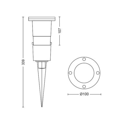 Philips - LED udendørslampe 1xGU10/5W/230V IP44