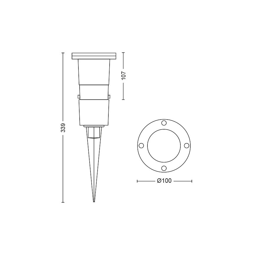 Philips - LED udendørslampe 1xGU10/5W/230V IP44