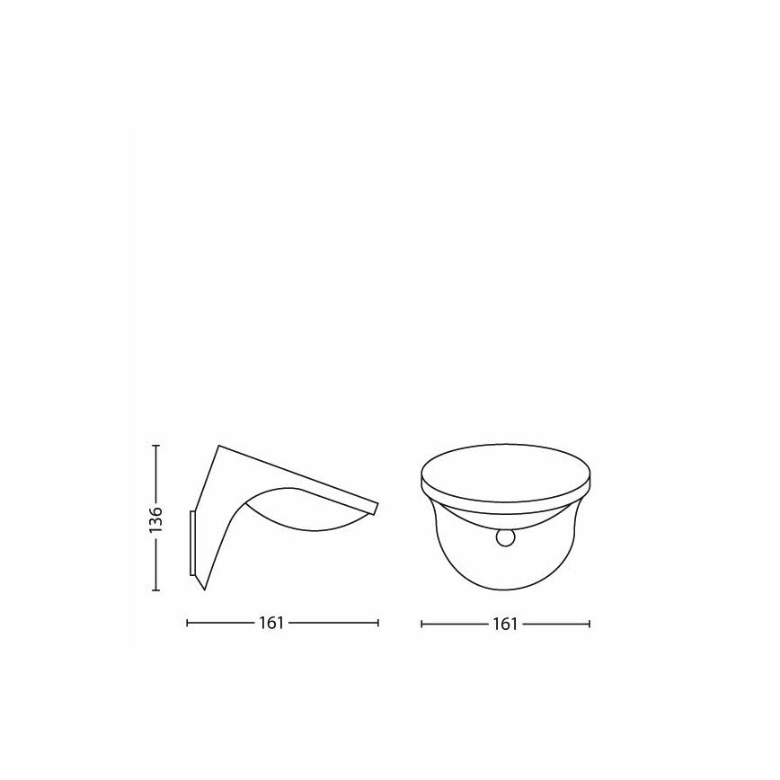 Philips 17808/87/16 - LED solcellelampe med bevægelses- og skumringssensor MYGARDEN DUSK 1xLED/1W/3,7V 2200 mAh IP44