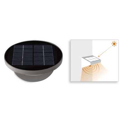 Philips 17808/87/16 - LED solcellelampe med sensor MYGARDEN DUSK 1xLED/1W/3,7V IP44