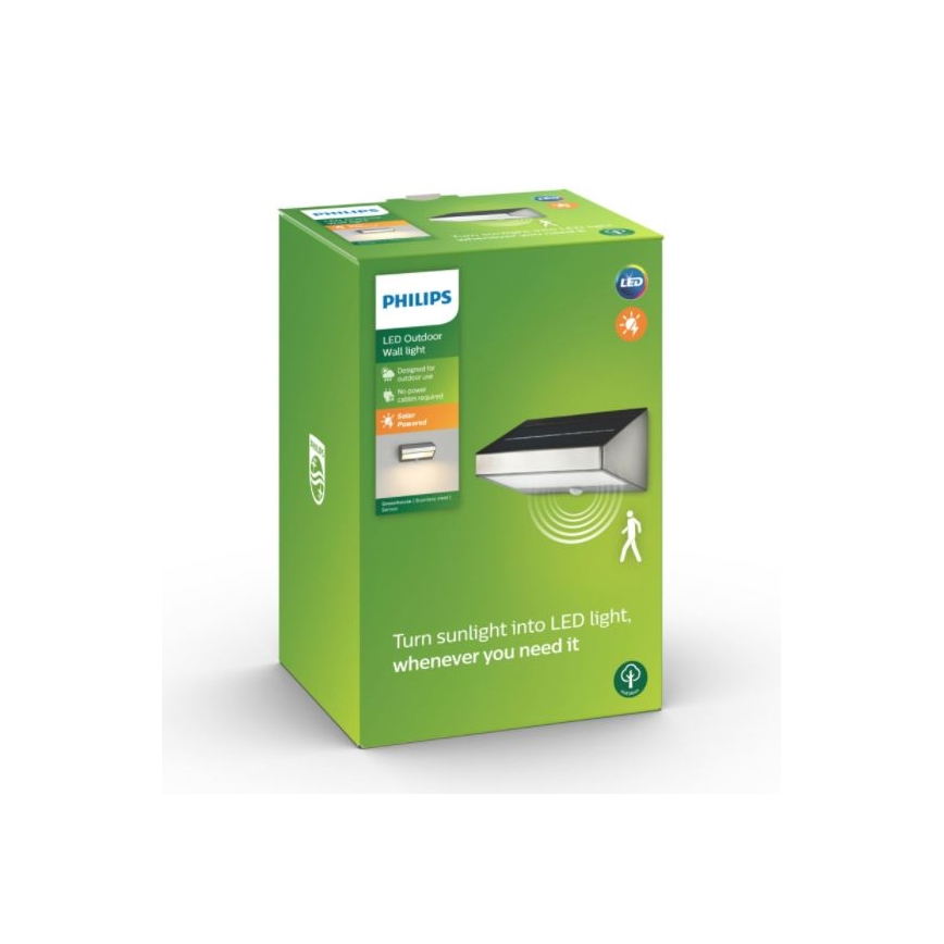 Philips 17811/47/16 - LED solcellelampe med sensor MYGARDEN GREENHOUSE LED/15W IP44