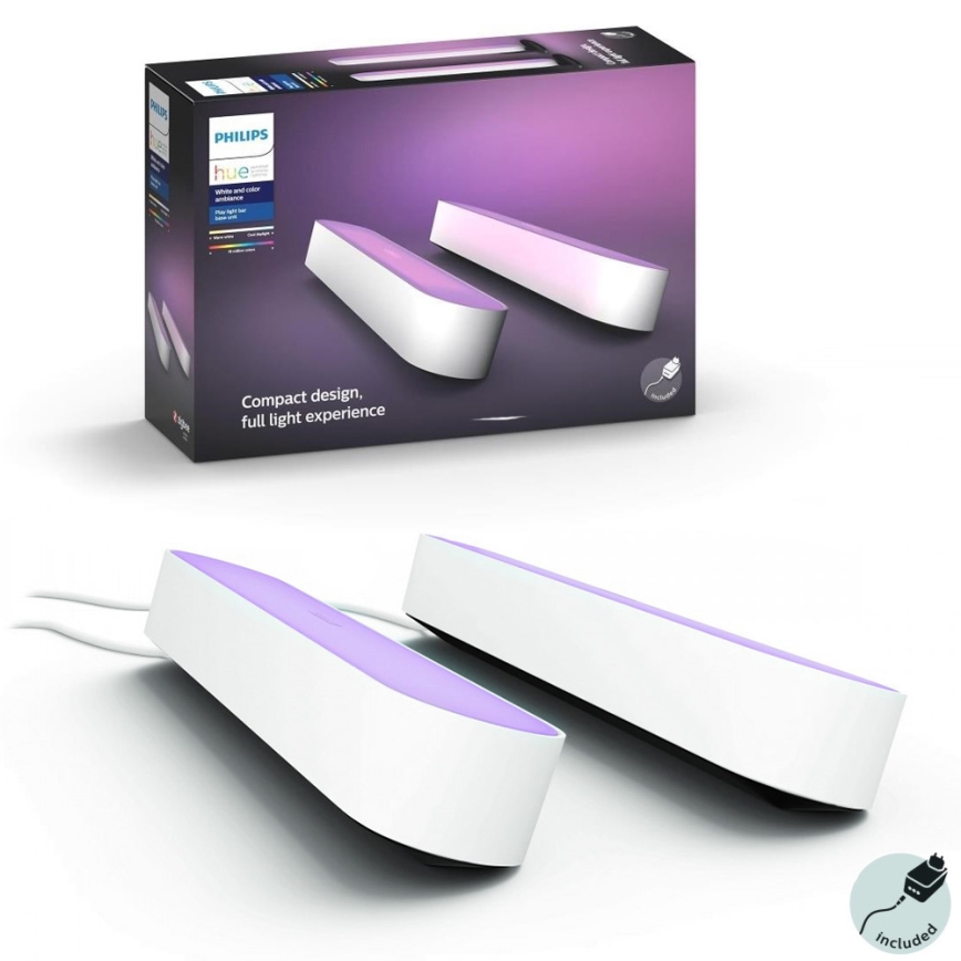 Philips - 2x LED bordlampe dæmpbar Hue PLAY LED/6W/230V hvid