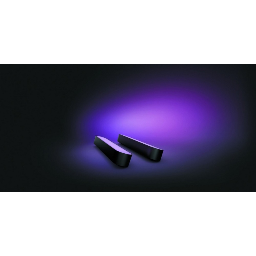 Philips - 2x bordlampe dæmpbar LED RGB Hue PLAY White And Color Ambiance LED/6W/230V