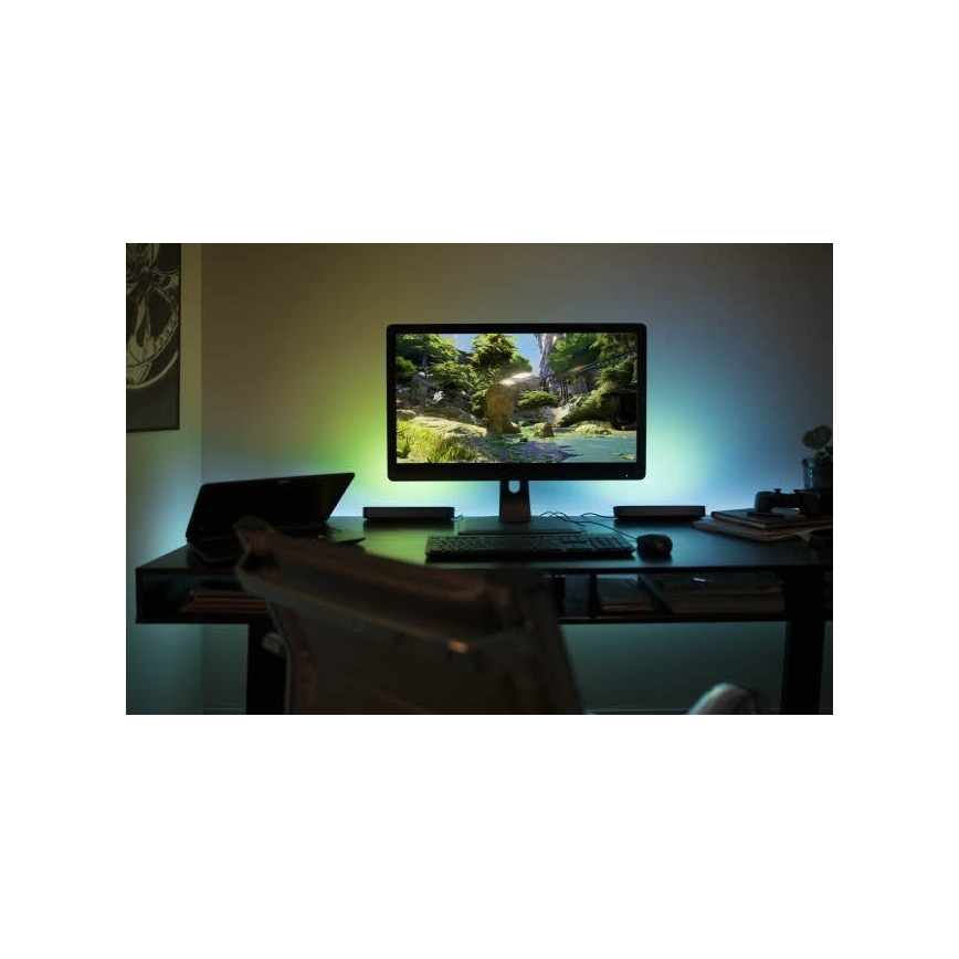 Philips - 2x bordlampe dæmpbar LED RGB Hue PLAY White And Color Ambiance LED/6W/230V
