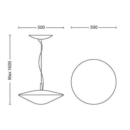 Philips - Pendellampe dæmpbar Hue PHOENIX 2xLED/9W/230V