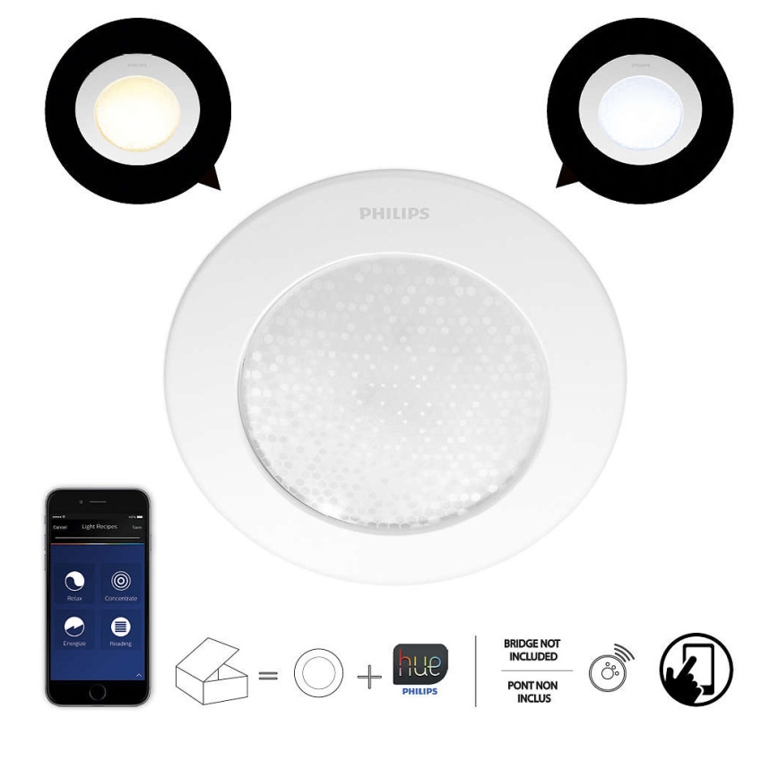 Philips - Indbygningsspot Hue PHOENIX 1xLED/5W/230V