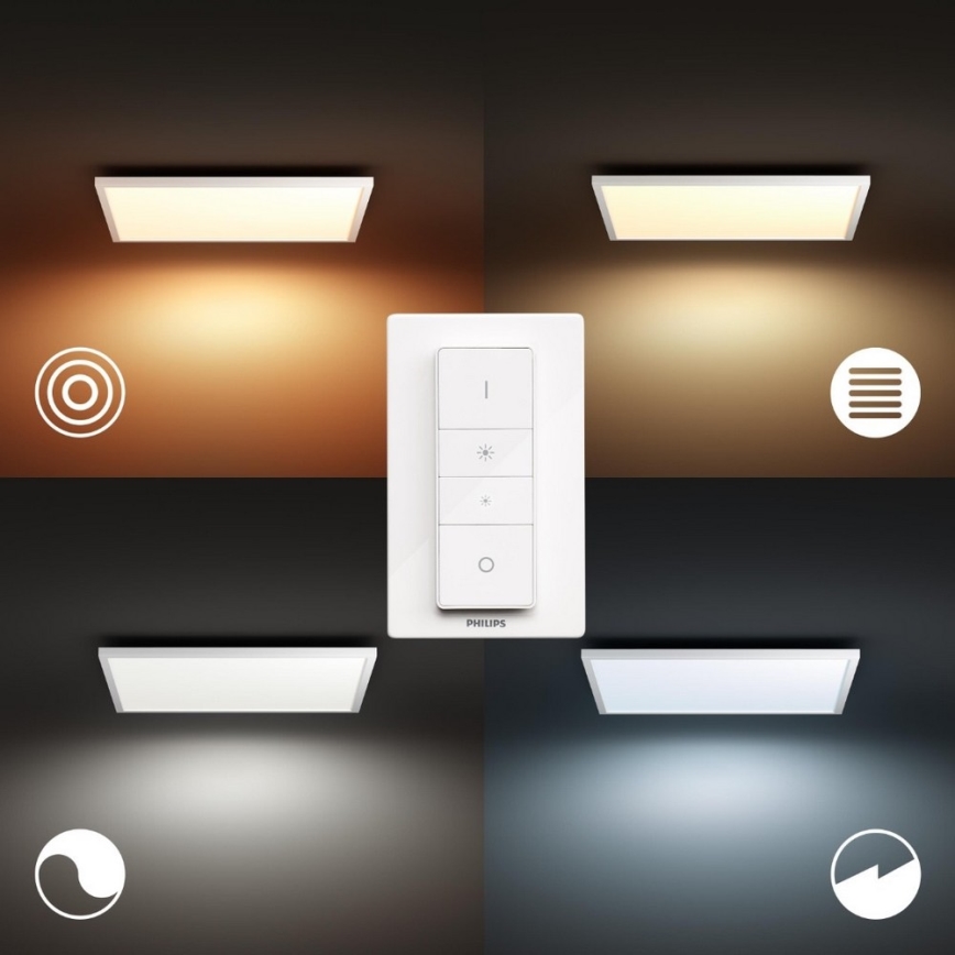 Philips - LED indbygningspanel dæmpbart Hue AURELLE LED/46,5W/230V + fjernbetjening