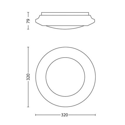 Philips - LED loftlampe LED/16W/230V 2700K