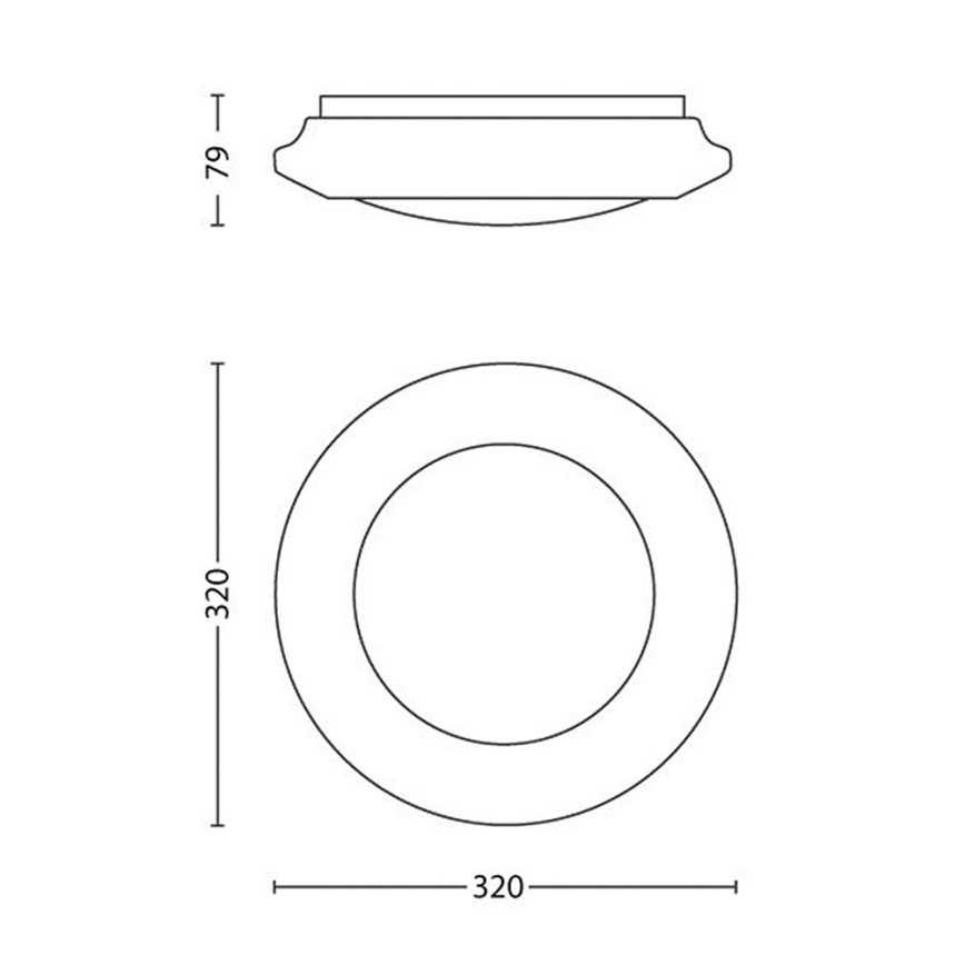 Philips - LED loftlampe LED/16W/230V 4000K