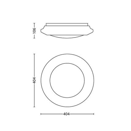 Philips - LED loftlampe LED/22W/230V 2700K