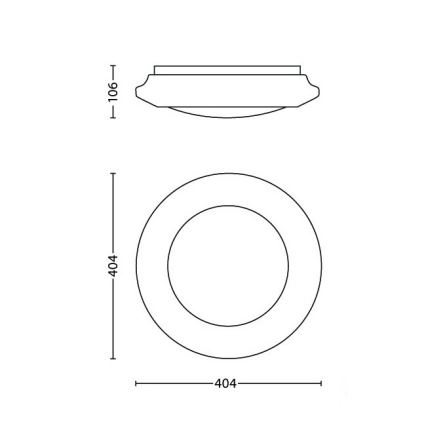 Philips - LED loftlampe LED/22W/230V 4000K