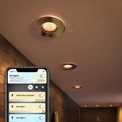 Philips - 3x LED badeværelseslampe dæmpbar  Hue ADORE 1xGU10/5W/230V IP44 + fjernbetjening