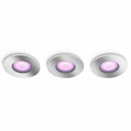 Philips - 3x LED badeværelseslampe dæmpbar RGB-farver Hue XAMENTO 1xGU10/5,7W/230V IP44